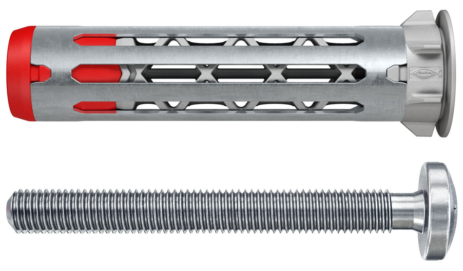 fischer Hohlraumdübel DuoHM S PH – verschiedene Größen mit Kreuzschlitz-Kopf PZ, inkl. metrischer Panheadschraube – für sichere Befestigungen von TV-Halterungen, Leuchten, Wandregalen uvm. in Plattenbaustoffen