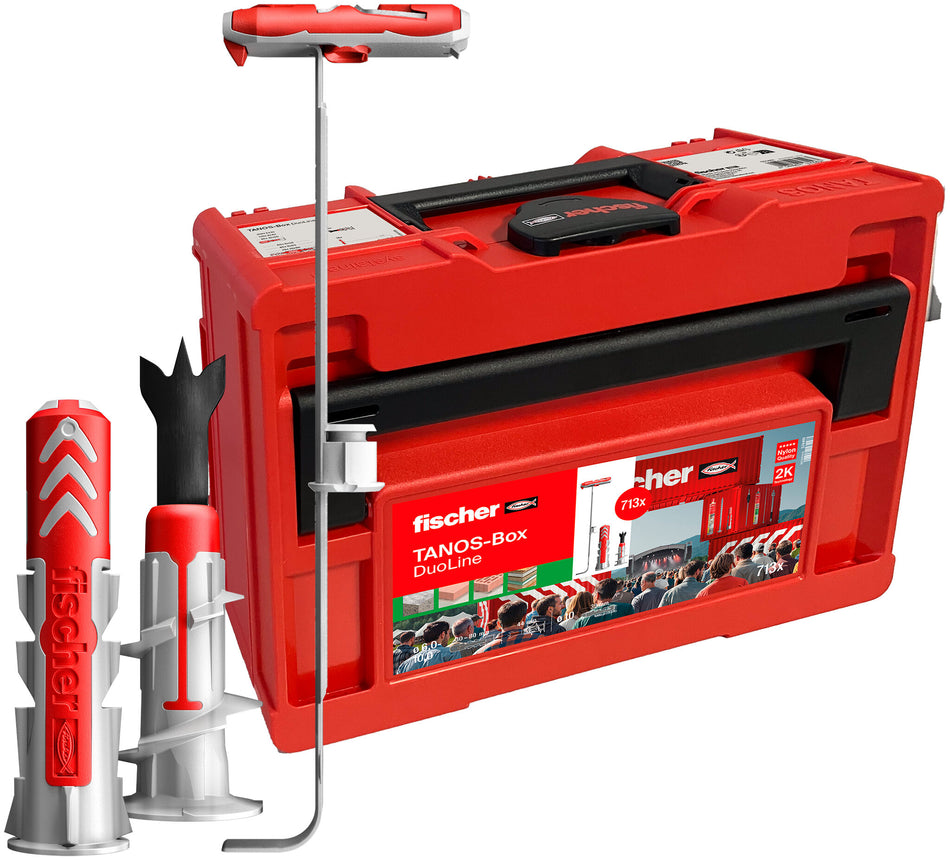 fischer DuoLine Tanos-Box M137 | 713-teiliges Dübelset mit DuoPower, DuoTec & DuoBlade | für Hohlräume, Vollbaustoffe & Gipskarton | ideal für Profis, Neubau & Sanierung
