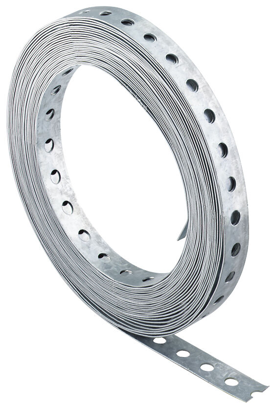 fischer Lochband LBV 17 | 10 m x 17 mm x 0,75 mm | flexibles Befestigungsband für Rohrleitungen | anpassbar an jeden Rohrdurchmesser | einfach auf Maß schneidbar | für den Innenbereich