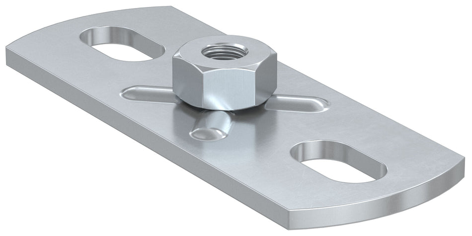 fischer Grundplatte GPL M8/M10, GPS M12 & GPSR 16 | stabile Montageplatten für Rohrschellen & Gewindestangen | verzinkt | verschiedene Ausführungen wählbar